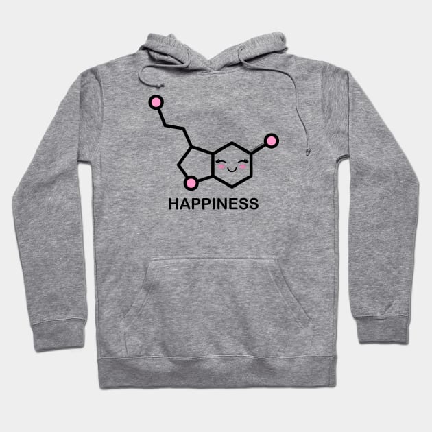 Happiness cute serotonine Hoodie by Pendientera